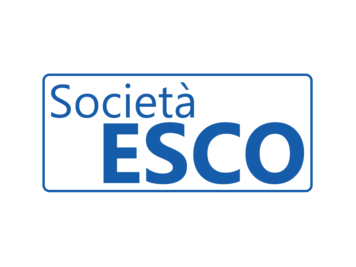 Logo ESCo – Energy Service Company che offre soluzioni di efficienza energetica, diagnosi, progettazione e finanziamento